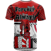 Custom Polynesian Valentine Couple T Shirt Queen and King Heart LT9 - Polynesian Pride