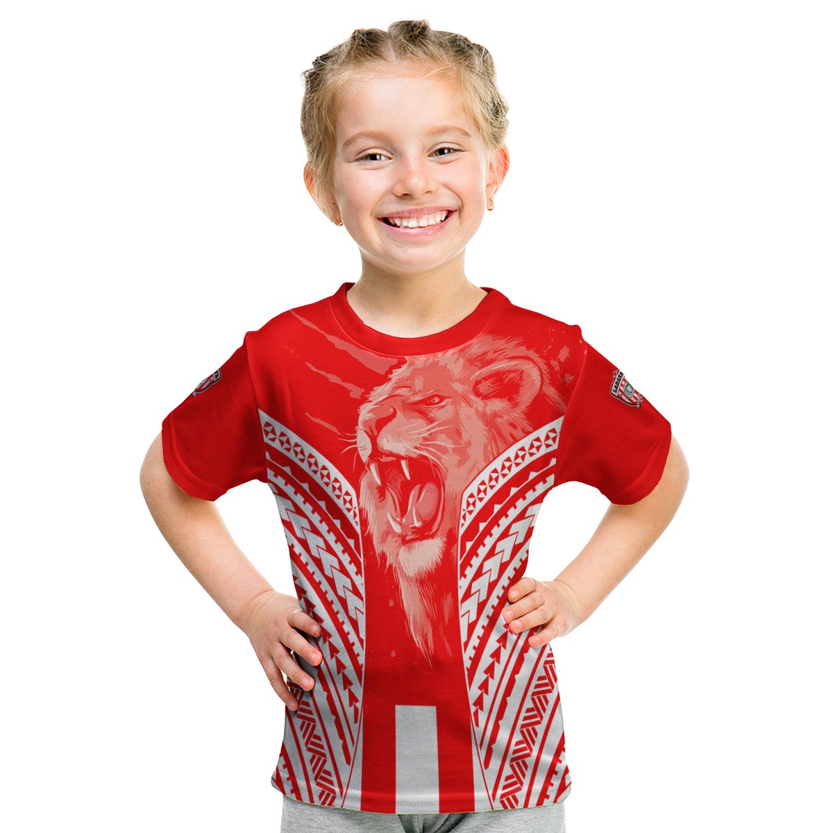 LABASA Football T Shirt Strong Lion Of Fiji LT13 - Polynesian Pride