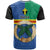 Tafea Province Custom T Shirt With Photo Vanuatuan Boar's Tusk Flag Multicolored CTM09 - Polynesian Pride