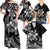 Polynesian Matching Outfit For Family Plumeria Flowers Long Dress Hawaiian Shirt Polynesian Tribal White Vibe LT9 - Polynesian Pride