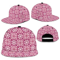 Akala Palaka Quilt Hawaii Snapback Cap Hawaiian Tropical Monstera Sea Turtle LT14 - Polynesian Pride