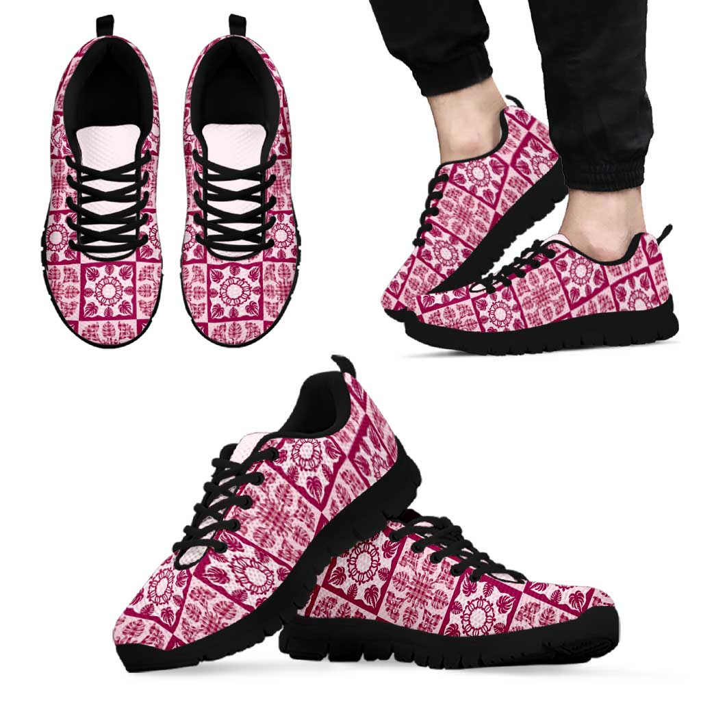 Akala Palaka Quilt Hawaii Sneakers Hawaiian Tropical Monstera Sea Turtle