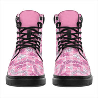 Alaka Aloha Hawaii All Season Boots Plumeria Lei With Palaka Motif - Polynesian Pride