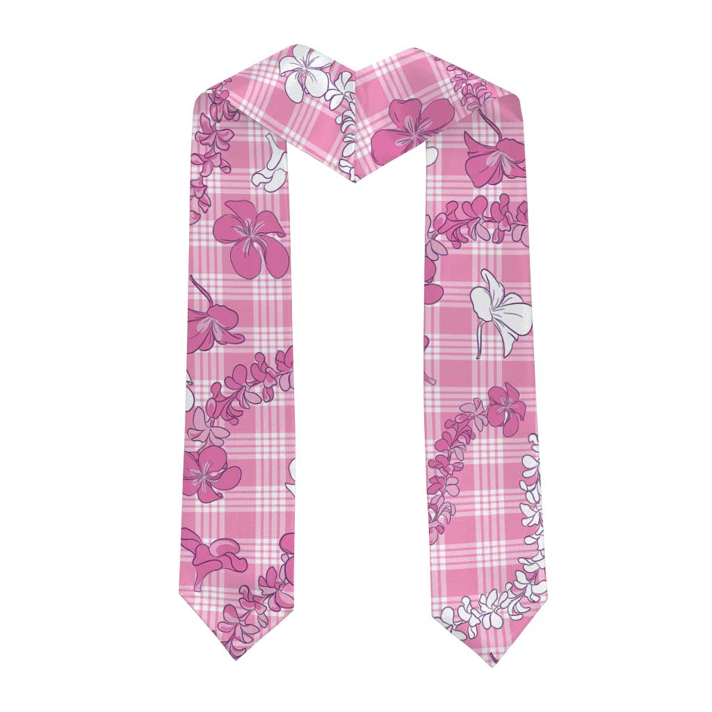 Alaka Aloha Hawaii Graduation Stole Plumeria Lei With Palaka Motif - Polynesian Pride