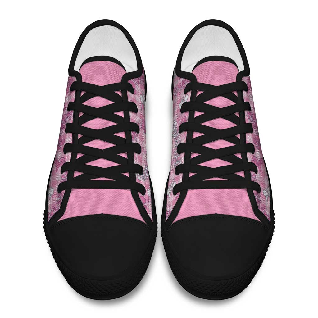 Alaka Aloha Hawaii Low Top Shoes Plumeria Lei With Palaka Motif - Polynesian Pride