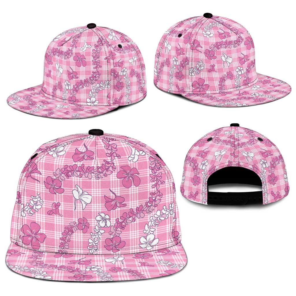 Alaka Aloha Hawaii Snapback Cap Plumeria Lei With Palaka Motif - Polynesian Pride