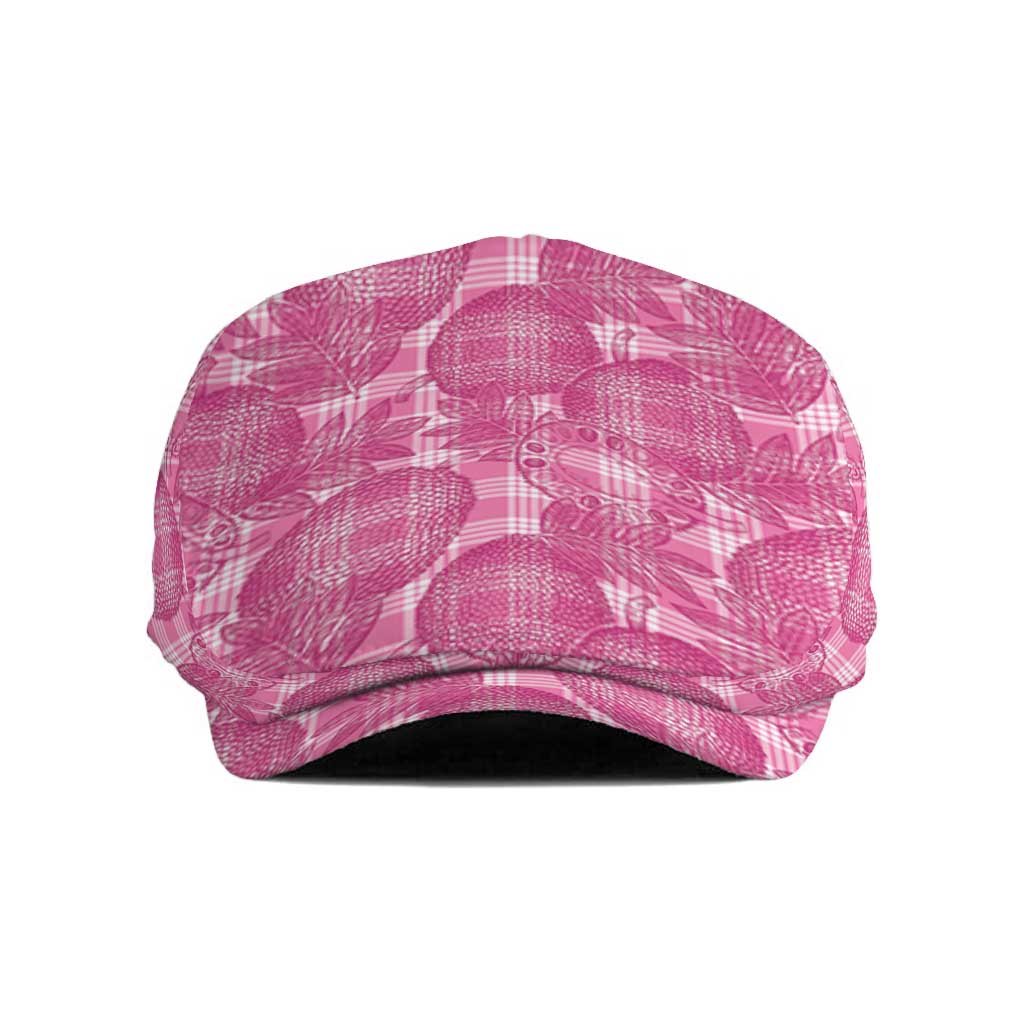 Alaka Hawaii Breadfruit Palaka Motifs Jeff Hat LT14 Pink - Polynesian Pride