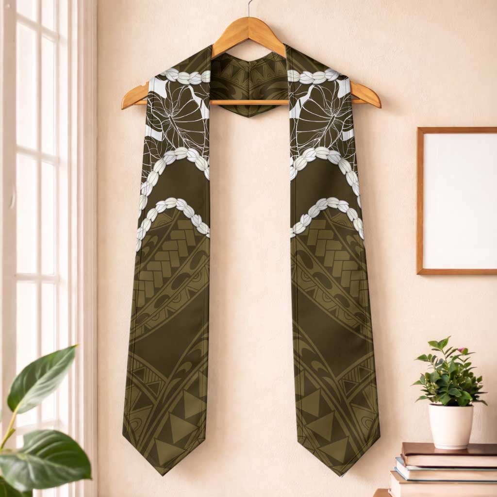 Aloha Hawaii Kalo Pikake Lei Graduation Stole Chest Tattoo Gold Hawaiian Pattern LT14 One Size Gold - Polynesian Pride
