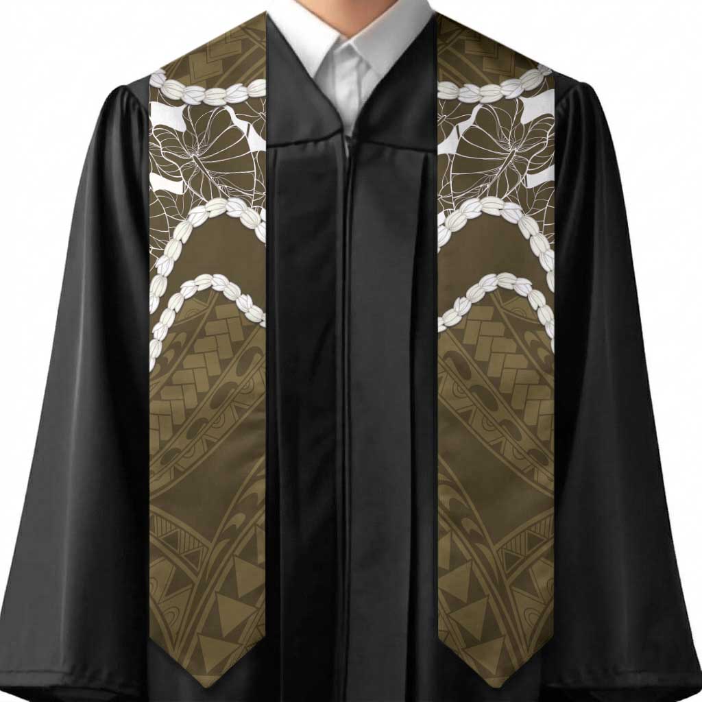 Aloha Hawaii Kalo Pikake Lei Graduation Stole Chest Tattoo Gold Hawaiian Pattern LT14 - Polynesian Pride