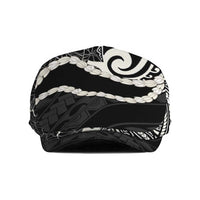 Aloha Hawaii Kalo Pikake Lei Jeff Hat Chest Tattoo Black Hawaiian Pattern