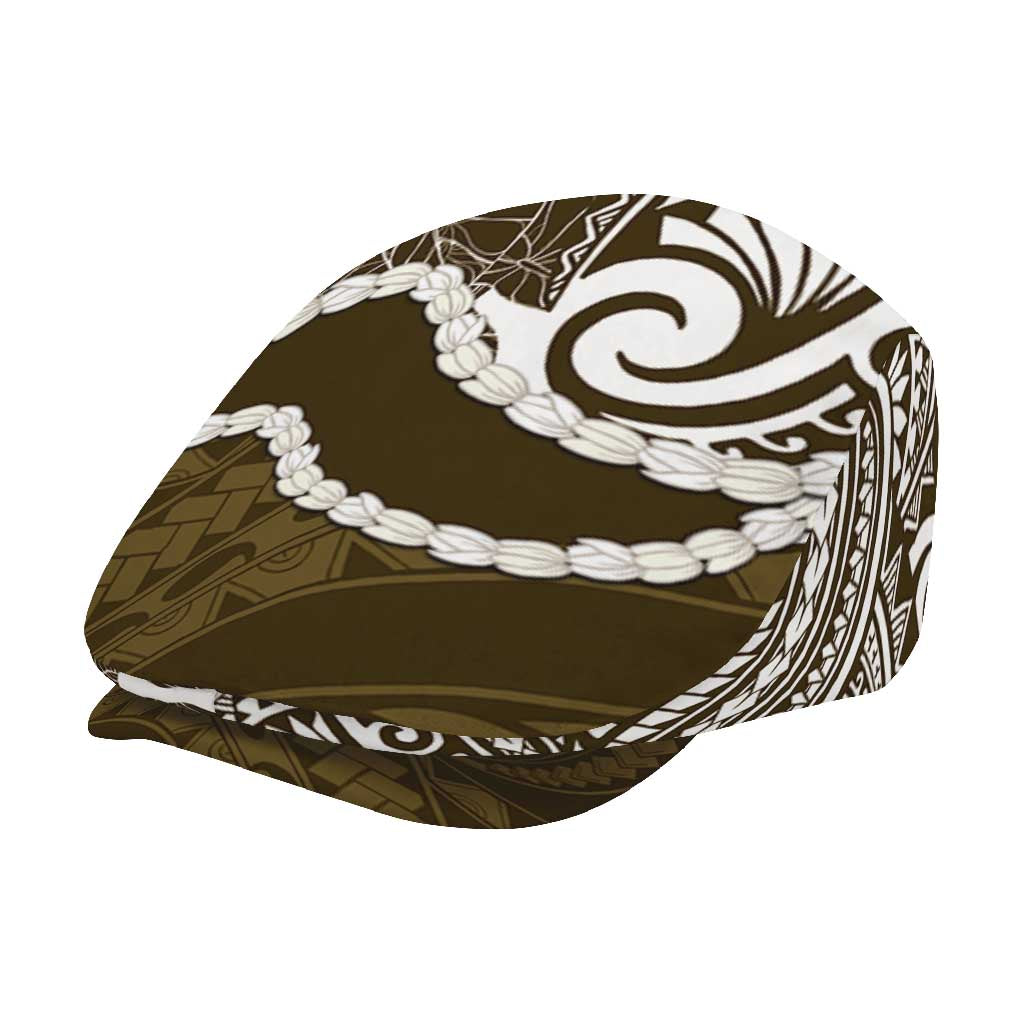 Aloha Hawaii Kalo Pikake Lei Jeff Hat Chest Tattoo Gold Hawaiian Pattern LT14 - Polynesian Pride