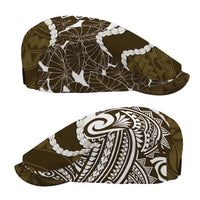 Aloha Hawaii Kalo Pikake Lei Jeff Hat Chest Tattoo Gold Hawaiian Pattern LT14 - Polynesian Pride