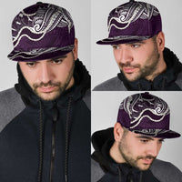 Aloha Hawaii Kalo Pikake Lei Snapback Cap Chest Tattoo Purple Hawaiian Pattern LT14 - Polynesian Pride