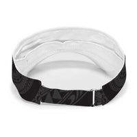 Aloha Hawaii Kalo Pikake Lei Sun Visor Cap Chest Tattoo Black Hawaiian Pattern LT14 - Polynesian Pride