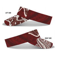 Aloha Hawaii Kalo Pikake Lei Sun Visor Cap Chest Tattoo Oxblood Hawaiian Pattern LT14 - Polynesian Pride