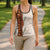 Aloha Hawaii Mikioi Lei Hollow Tank Top Beige Tropical Flower Pattern - Polynesian Pride