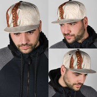 Aloha Hawaii Mikioi Lei Snapback Cap Beige Tropical Flower Pattern - Polynesian Pride