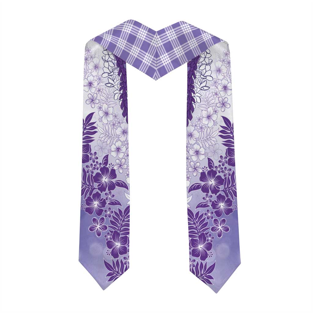 Aloha Hawaii Palaka Graduation Stole Purple Plumeria Lei LT05 - Polynesian Pride