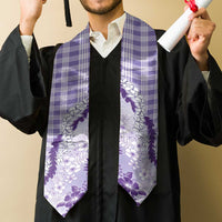 Aloha Hawaii Palaka Graduation Stole Purple Plumeria Lei LT05 - Polynesian Pride