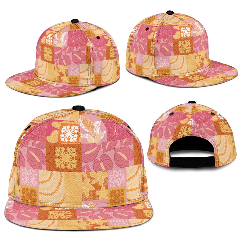 Aloha Hawaii Quilt Floral Patchwork Style Snapback Cap LT14 - Polynesian Pride