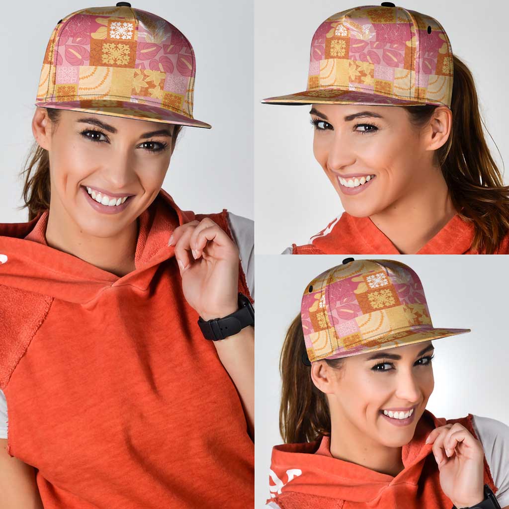 Aloha Hawaii Quilt Floral Patchwork Style Snapback Cap LT14 - Polynesian Pride