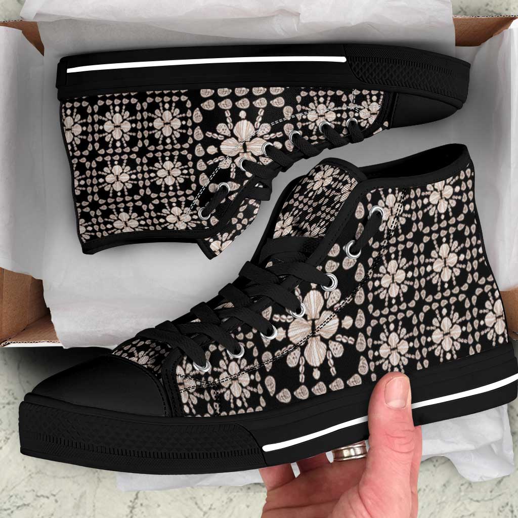 Aloha Hawaii Shell Quilt High Top Shoes Seamless Style - Polynesian Pride
