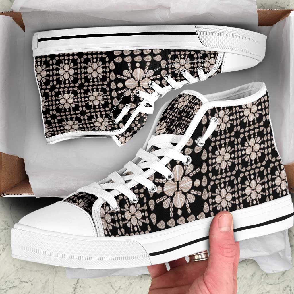 Aloha Hawaii Shell Quilt High Top Shoes Seamless Style - Polynesian Pride