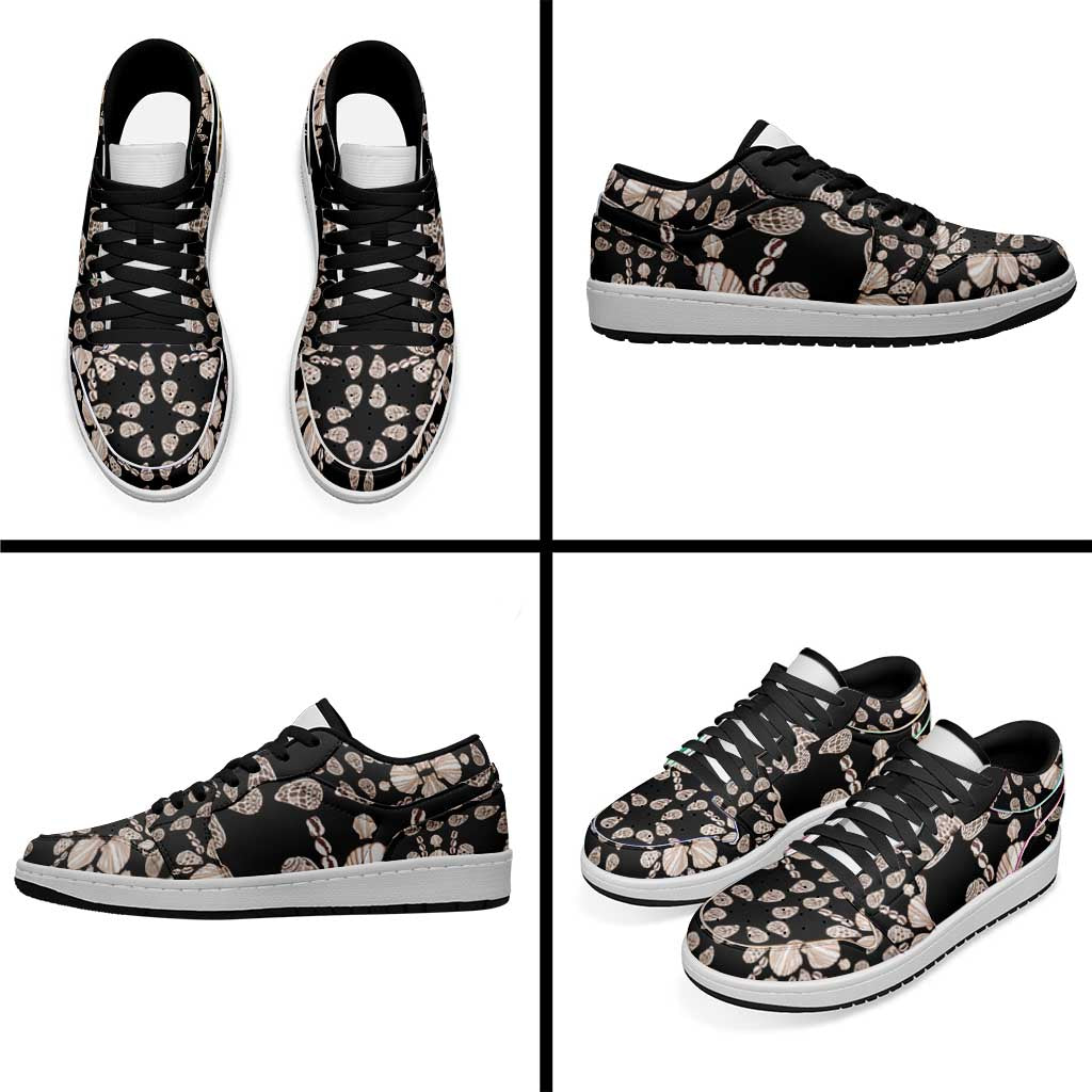 Aloha Hawaii Shell Quilt Low Sneakers Seamless Style LT14