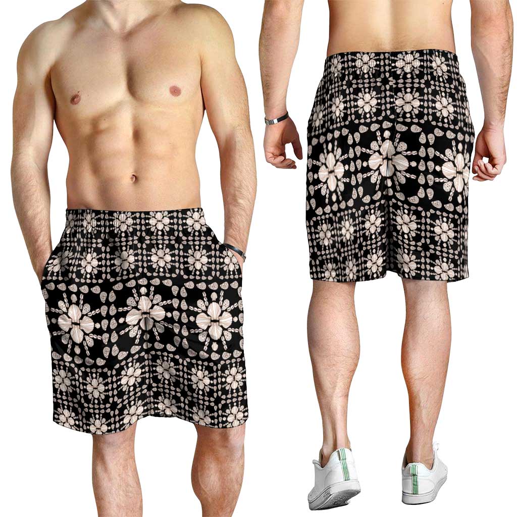Aloha Hawaii Shell Quilt Shorts for Men Seamless Style LT14 - Polynesian Pride