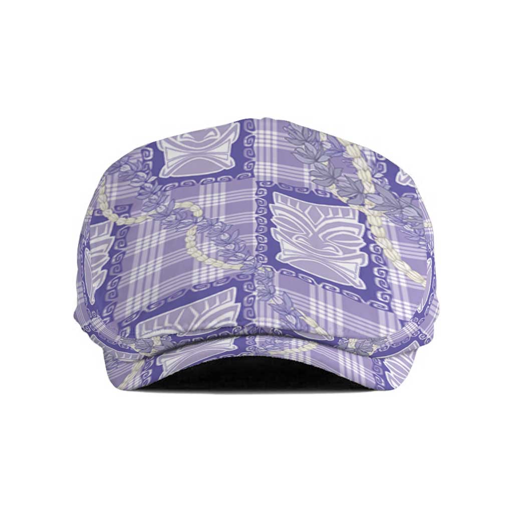 Aloha Hawaii Tiki Palaka Motifs Jeff Hat Honohono Lei Purple Elegant Vibes LT14 Purple - Polynesian Pride