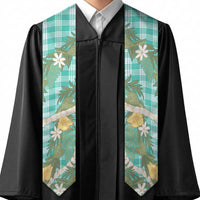Aloha Puakenikeni Anthurium Pikake Lei Graduation Stole Marine Hawaiian Palaka Pattern LT9 - Polynesian Pride