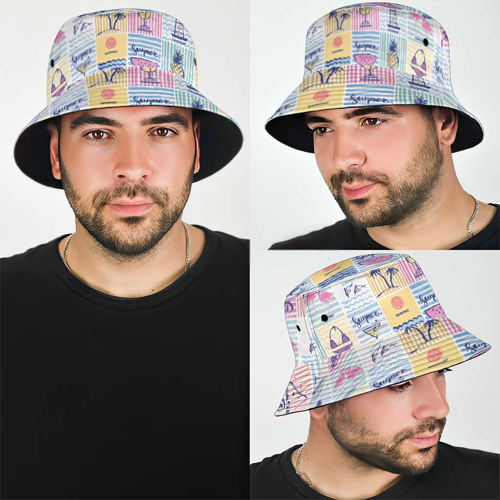 Aloha Summer Posters Grunge Textures Bucket Hat