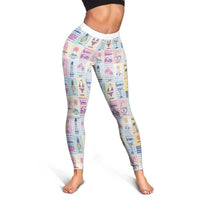 Aloha Summer Posters Grunge Textures Leggings