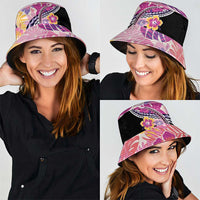 Aloha Vintage Hibiscus Lei Seamless Pattern Bucket Hat - Polynesian Pride