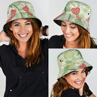 Anthurium Pikake Ti Leaf Palaka Bucket Hat Green Version