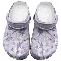 Anthurium Pikake Ti Leaf Palaka Clogs Shoes Purple Version LT01 Purple - Polynesian Pride