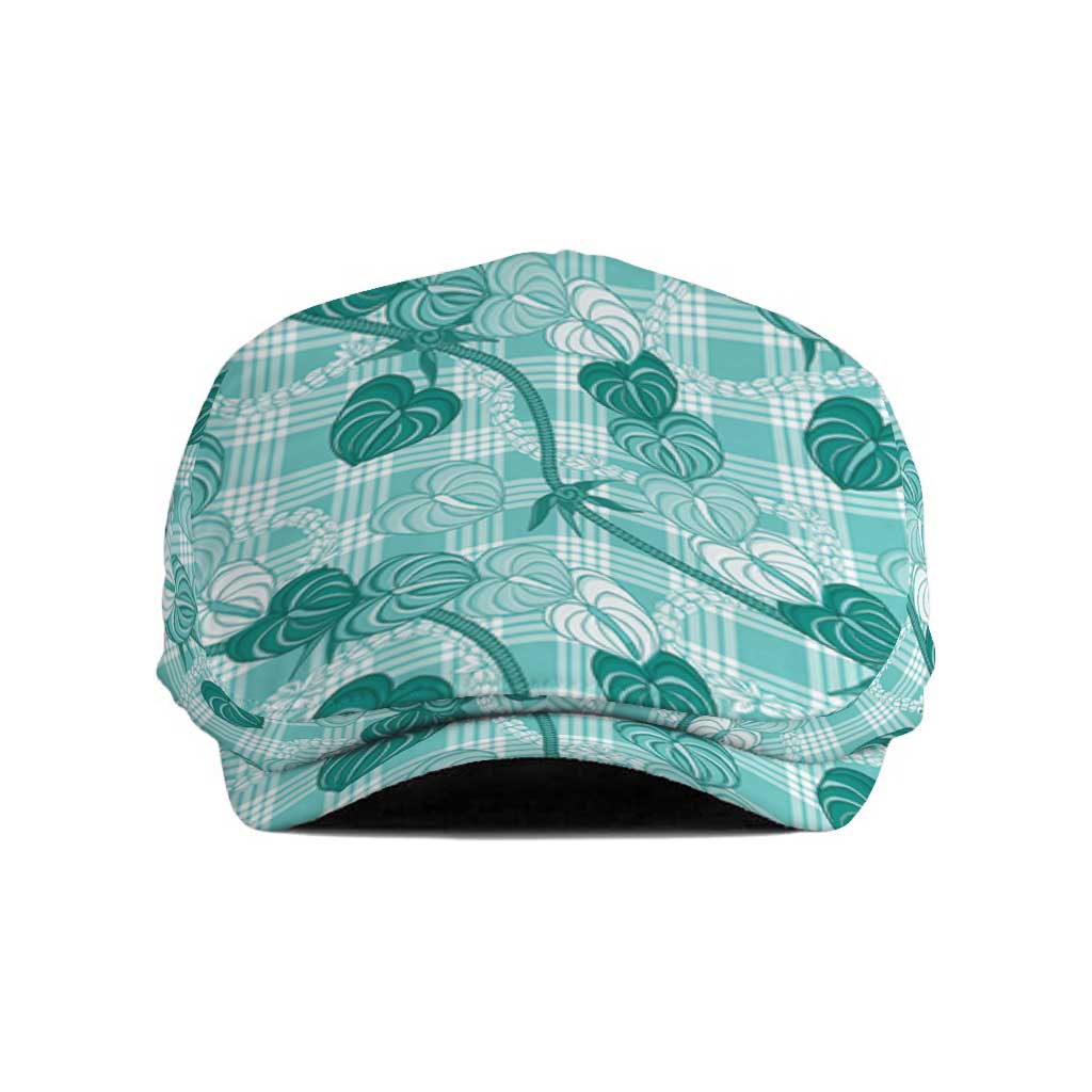 Anthurium Pikake Ti Leaf Palaka Jeff Hat Turquoise Version LT01 Turquoise - Polynesian Pride