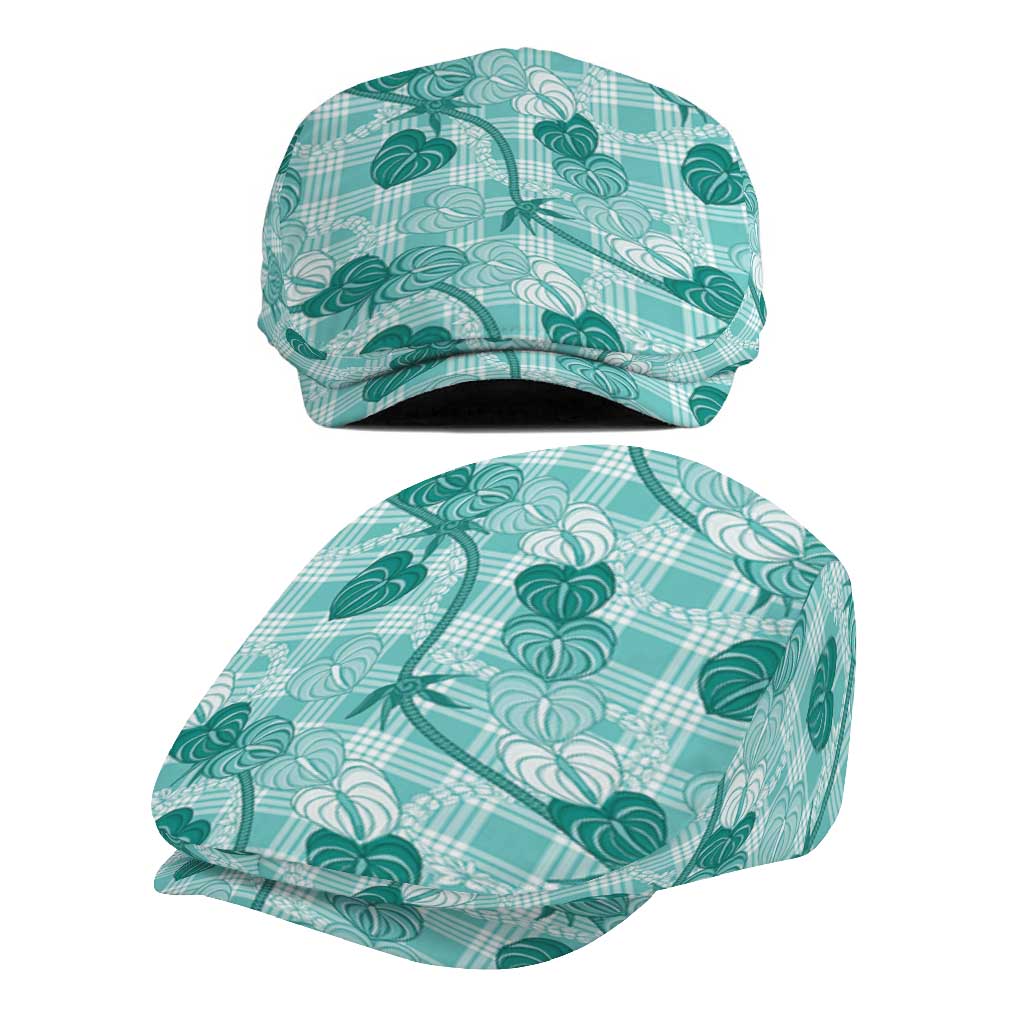 Anthurium Pikake Ti Leaf Palaka Jeff Hat Turquoise Version LT01 - Polynesian Pride