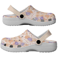 Anthurium Plumeria Lei Pastel Clogs Shoes Orange Hawaiian Splendid Palaka
