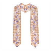 Anthurium Plumeria Lei Pastel Graduation Stole Orange Hawaiian Splendid Palaka LT01 - Polynesian Pride