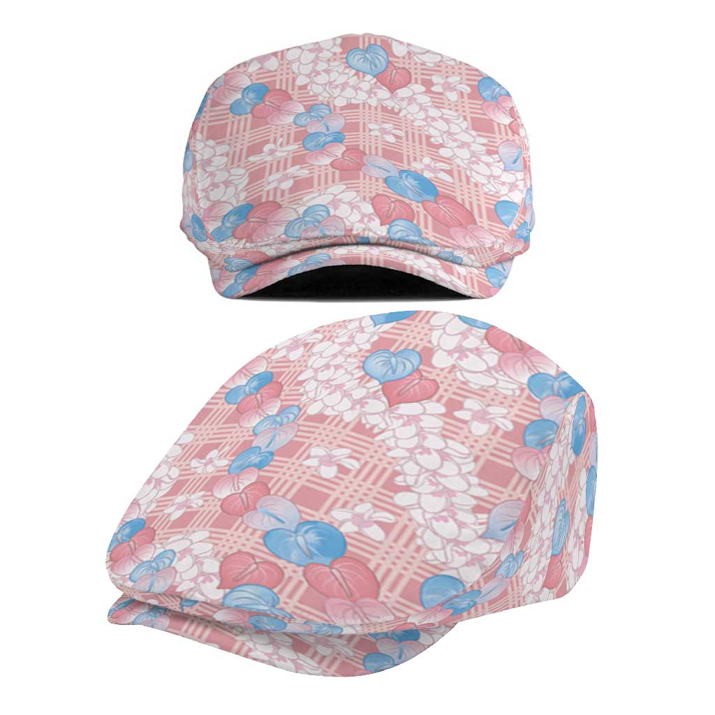 Anthurium Plumeria Lei Pastel Jeff Hat Pink Hawaiian Splendid Palaka LT01 - Polynesian Pride