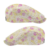 Anthurium Plumeria Lei Pastel Jeff Hat Yellow Hawaiian Splendid Palaka LT01 - Polynesian Pride