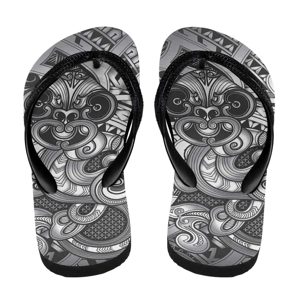 Aotearoa Maori Hei Tiki Flip Flops Kiwikiwi Kowhaiwhai Puhoro Motif LT9 - Polynesian Pride