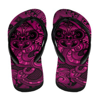 Aotearoa Maori Hei Tiki Flip Flops Mawhero Kowhaiwhai Puhoro Motif LT9 - Polynesian Pride