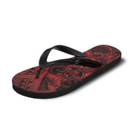 Aotearoa Maori Hei Tiki Flip Flops Whero Kowhaiwhai Puhoro Motif LT9 - Polynesian Pride