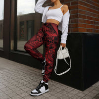 Aotearoa Maori Hei Tiki Jogger Pants Whero Kowhaiwhai Puhoro Motif