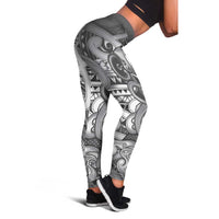 Aotearoa Maori Hei Tiki Leggings Kiwikiwi Kowhaiwhai Puhoro Motif LT9 - Polynesian Pride