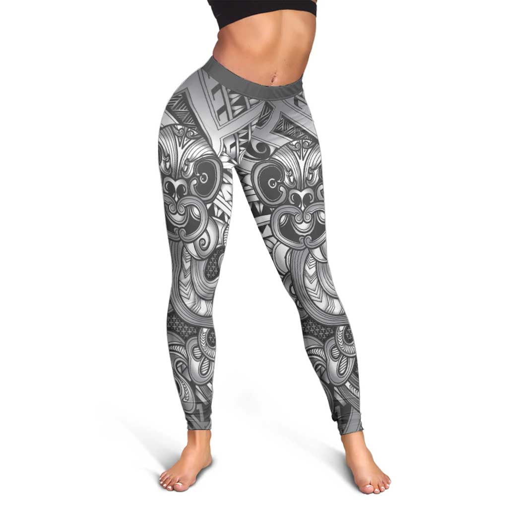 Aotearoa Maori Hei Tiki Leggings Kiwikiwi Kowhaiwhai Puhoro Motif LT9 - Polynesian Pride