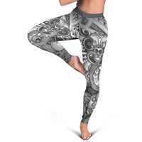 Aotearoa Maori Hei Tiki Leggings Kiwikiwi Kowhaiwhai Puhoro Motif LT9 - Polynesian Pride