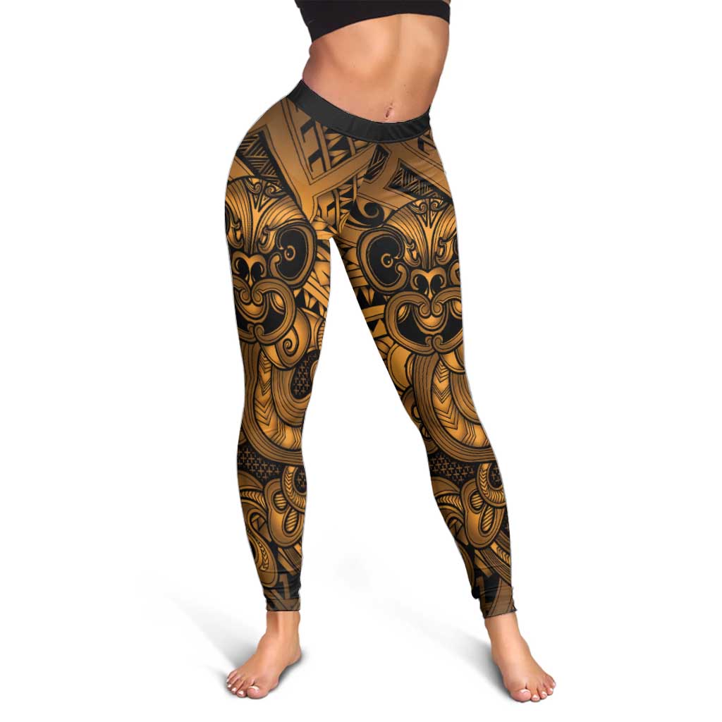 Aotearoa Maori Hei Tiki Leggings Koura Kowhaiwhai Puhoro Motif LT9 - Polynesian Pride